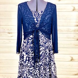 Two piece navy dress